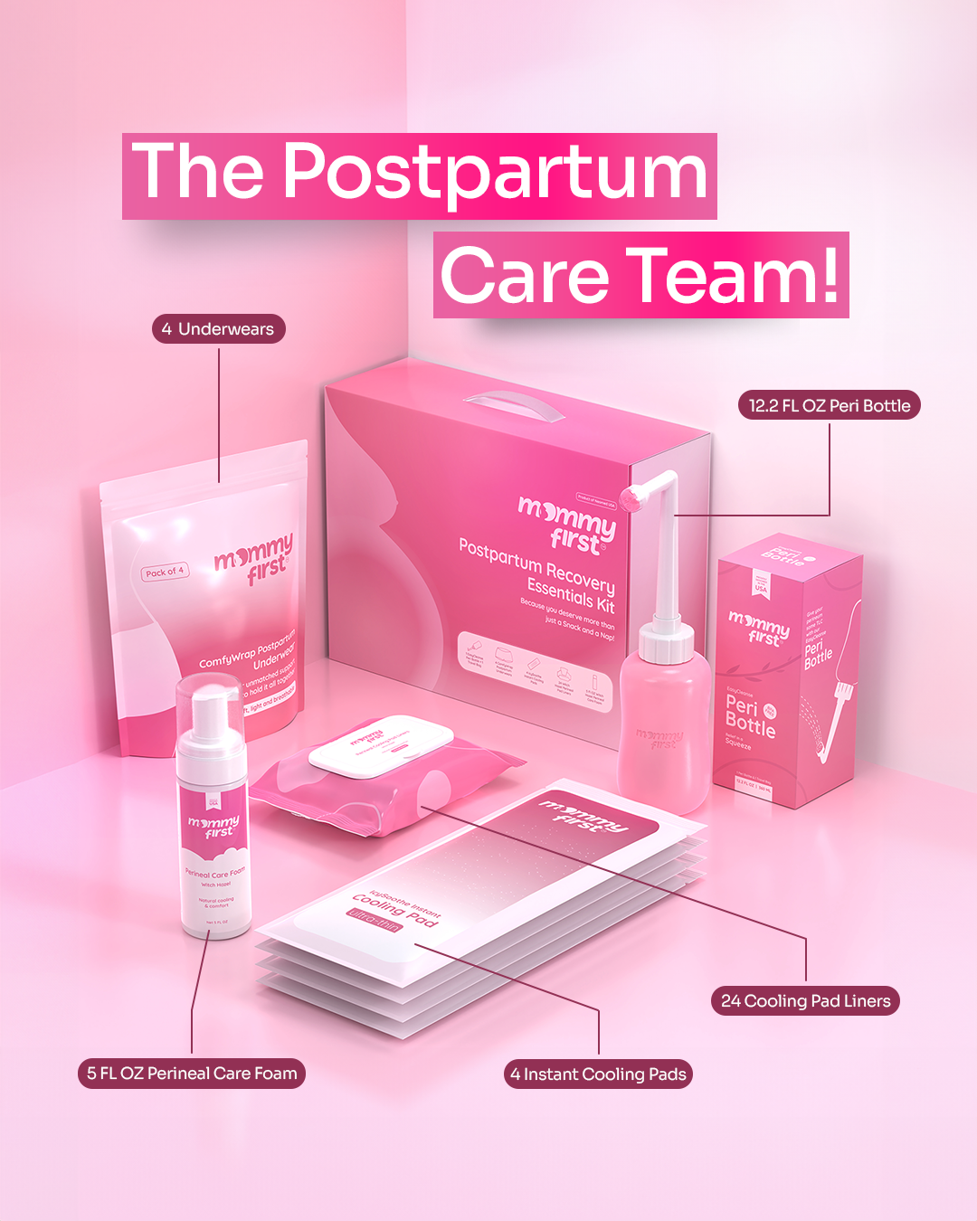 Ultra-Thin 2-in-1 Postpartum Ice Pads | Pack of 8