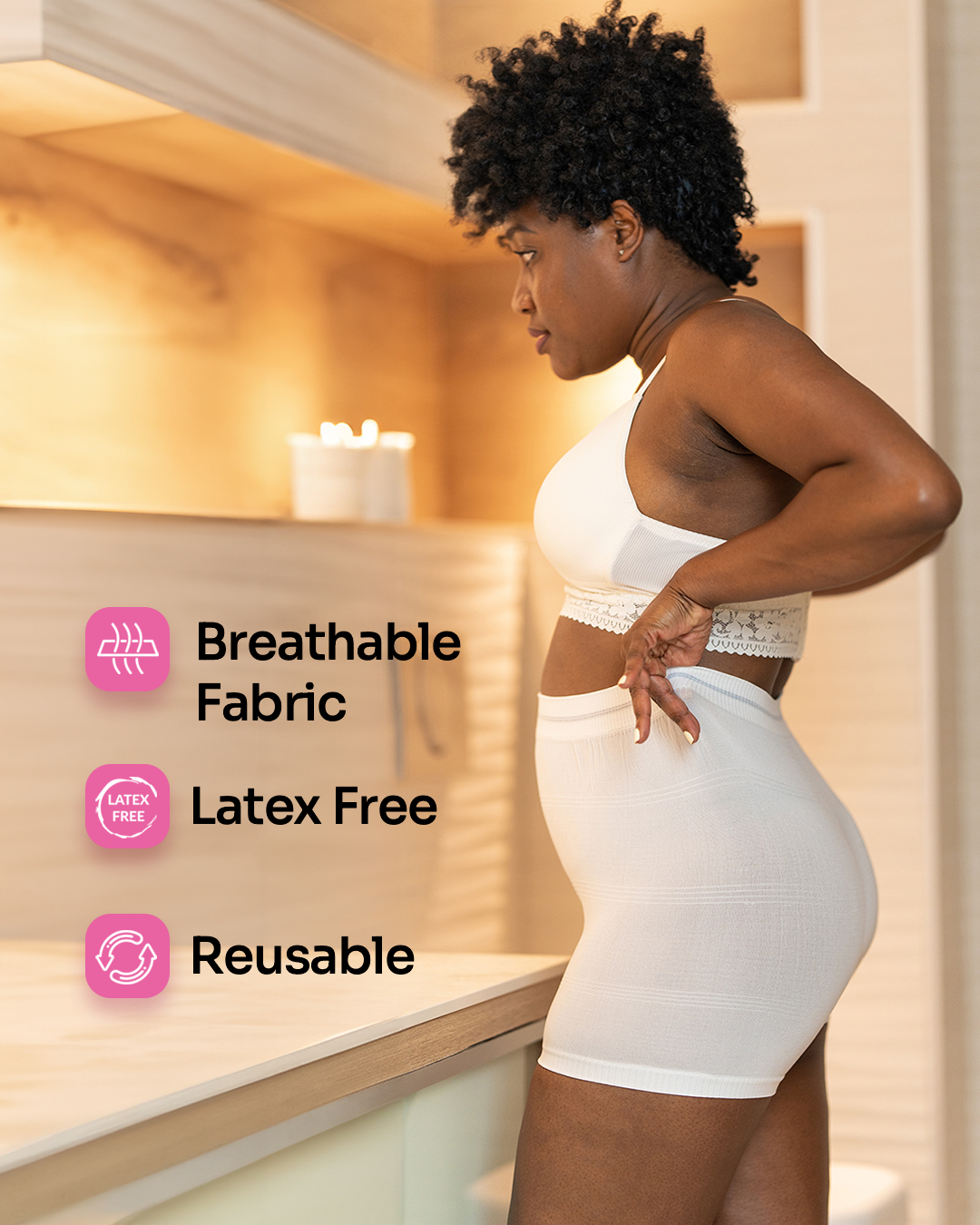 High-Waisted Maternity Underwear | Pearl White | Pack of 4